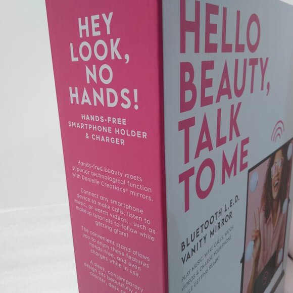 Danielle Creations Bluetooth L.E.D. Vanity Mirror Hands Free Wireless Charging - Picture 6 of 9